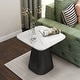 preview thumbnail 3 of 7, Furniture of America Tonix Modern White and Black Square Faux Marble Top End Table