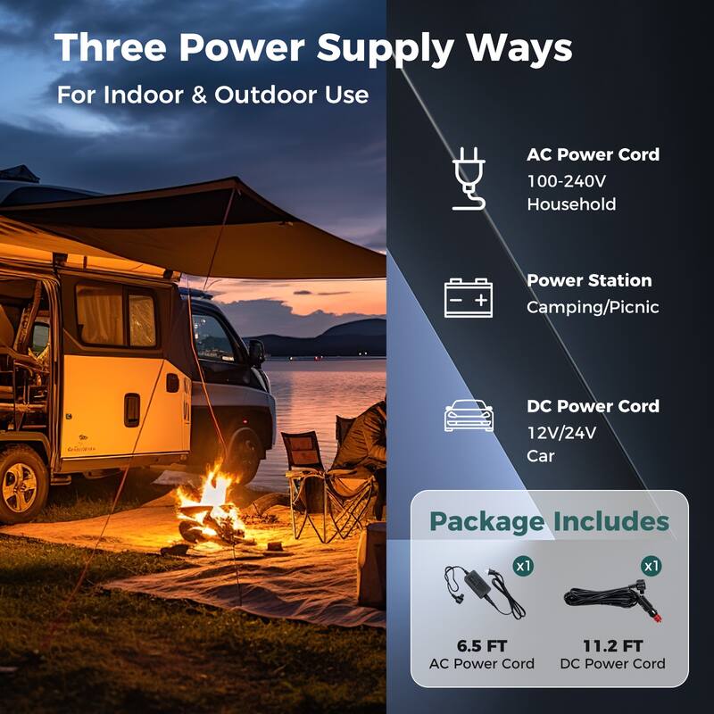 Dual Zone 12V 42QT Car Fridge Perfect for Travel Camping and Outdoor Adventures - 31" x 18.5" x 18.5"