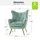 preview thumbnail 109 of 108, Eusebio Tufted Velvet Accent Chair with Wingback, Arms, and Metal Gold Legs for Living Room or Bedroom by HULALA HOME