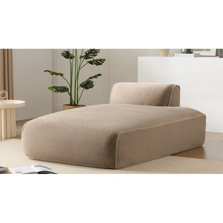 72" Oversized Modular Sofa Bed, Left-handed, Khaki, No Assembly, Elderly/Baby-Friendly