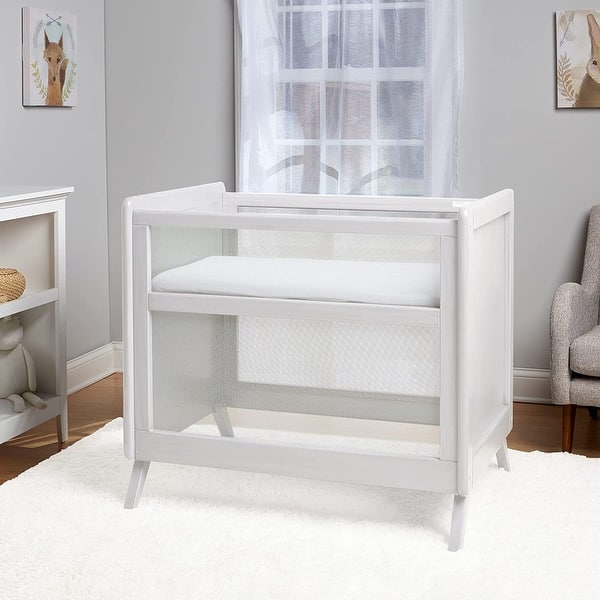 slide 2 of 35, BreathableBaby Breathable Mesh 2-in-1 Mini Crib, Greenguard Gold Certified