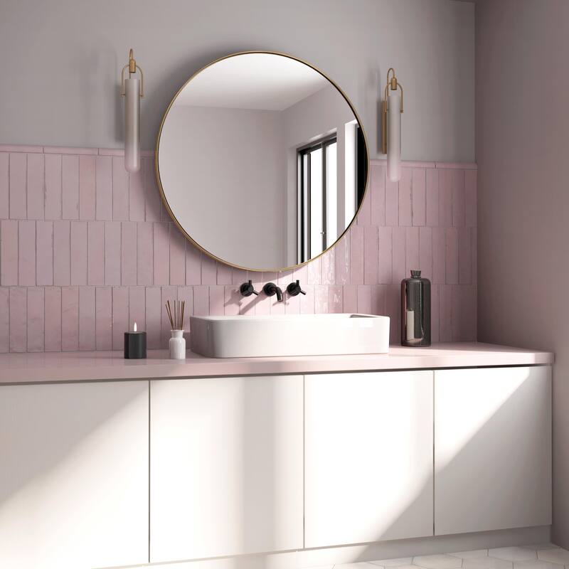 Merola Tile Tribeca Studio Tea Rose 2-3/8" x 9-5/8" Porcelain Wall Tile