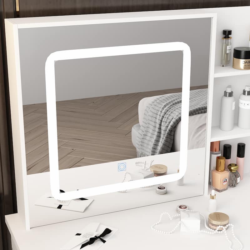Makeup Vanity Set with 3 model Light & Stool