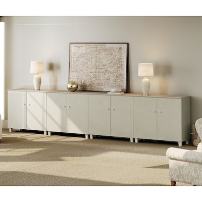 WAMPAT Modern TV Stand, Tall Entertainment Center with Doors