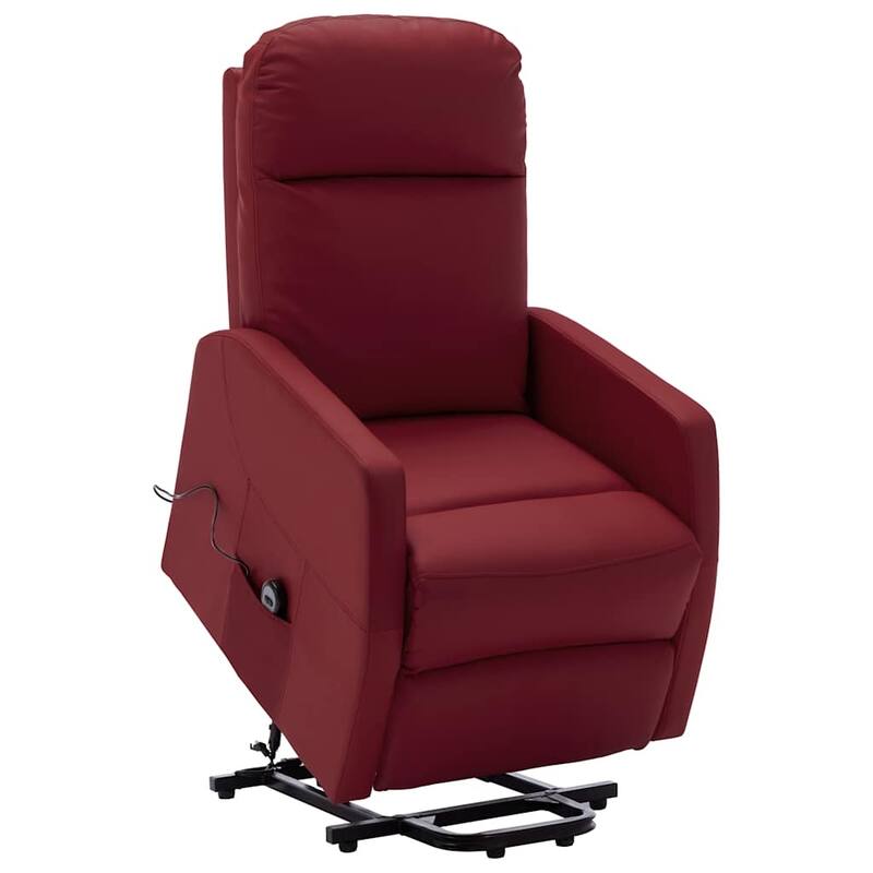 vidaXL Power Lift Recliner Electric Lift Chair for Home Theater Faux Leather - 26" x 35.8" x 42.1"