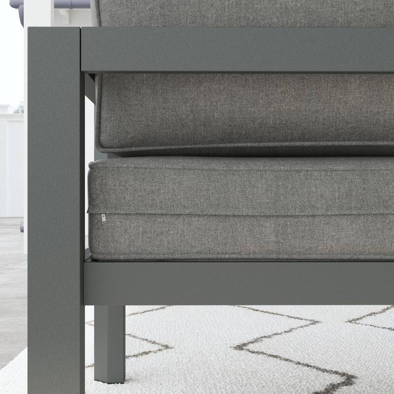 Homestyles Grayton 5-Seat Outdoor Sectional - 87" x 32" x 87"