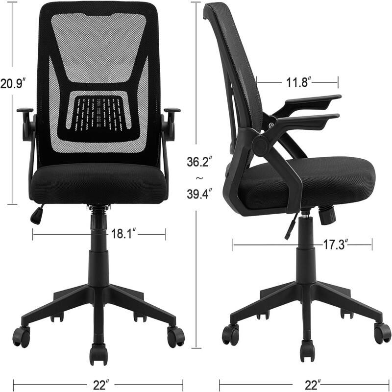MidBack Swivel Ergonomic Office Chair Black Bed Bath & Beyond 39554318