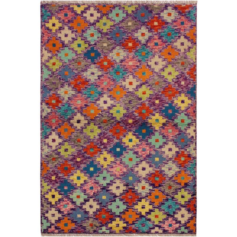 Boho Chic Balochi Alison Hand Knotted Wool Rug - 3'3" x 5'0"
