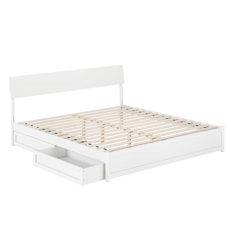Norla Wood Platform Bed with Storage Drawers