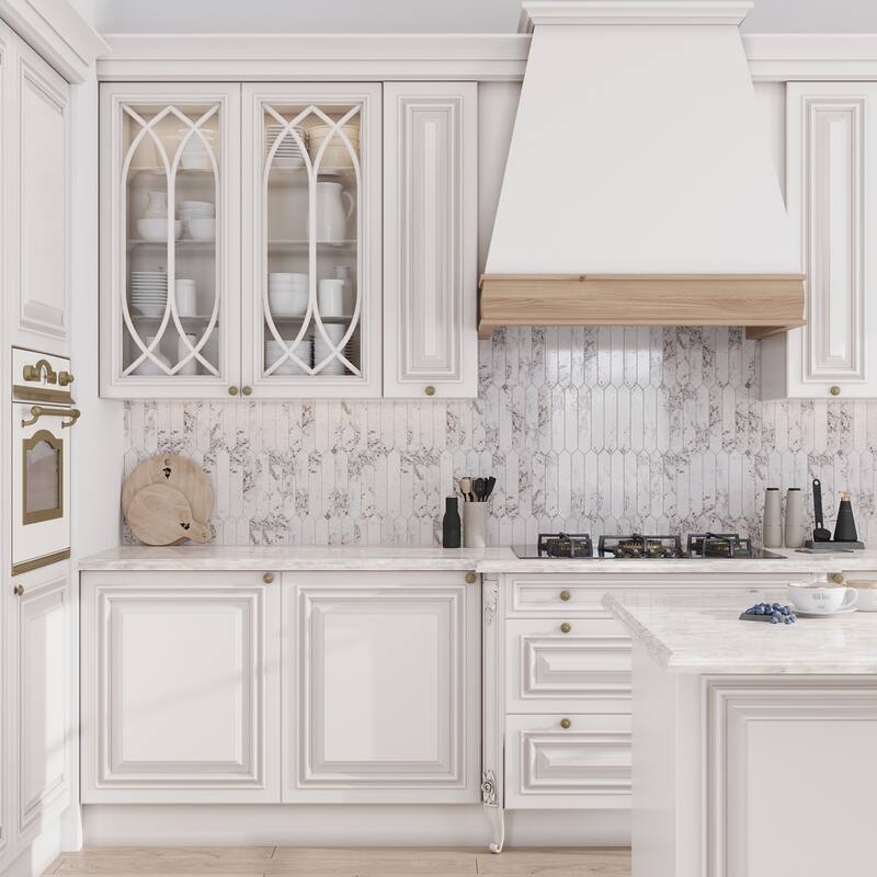 Apollo tile 2" x 10" Festa Glossy Cotton White Ceramic Tile (2.37 sq ft/case) - 23 Pack