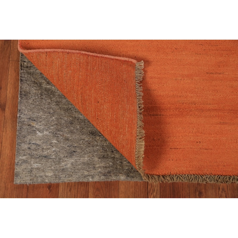Orange Gabbeh Modern Oriental Rug Handmade Wool Carpet - 4'9" x 6'5"