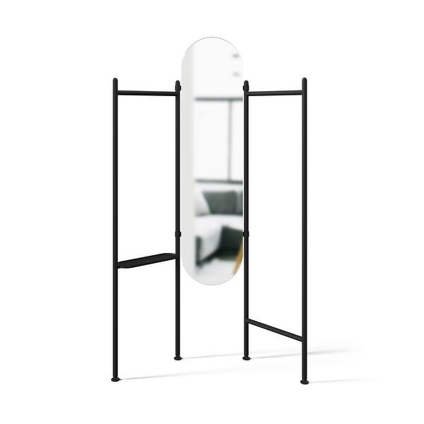 Shop Full Length Mirror And Clothing Valet Adjustable Floor