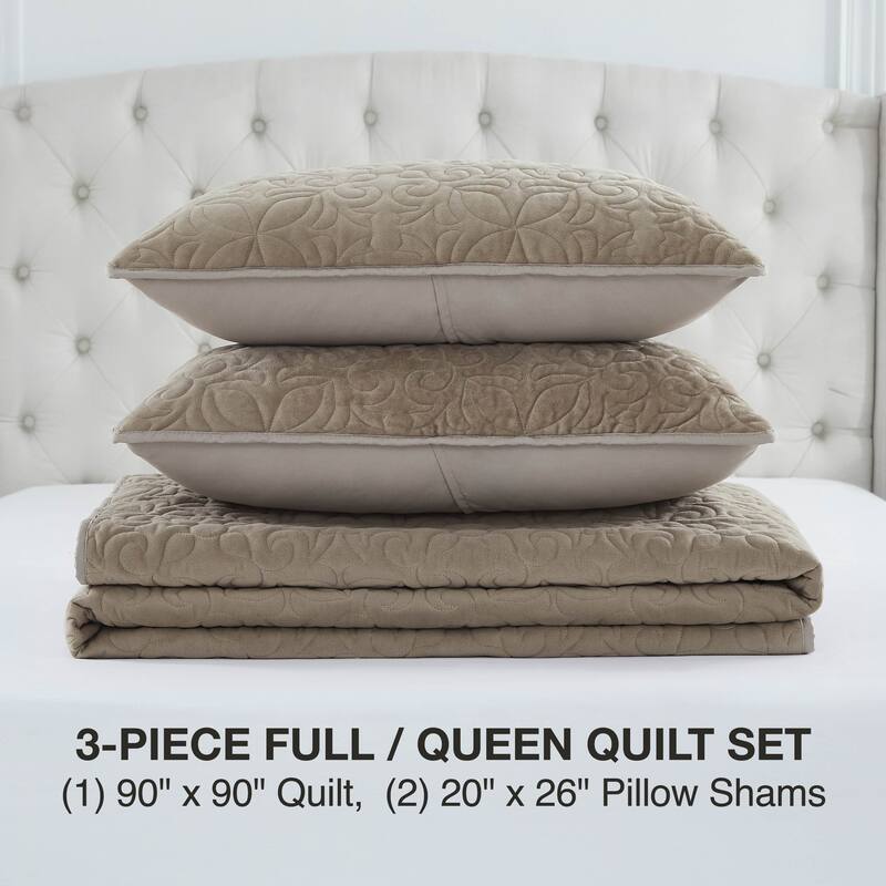 BCBG Astor Velvet Quilt Sets