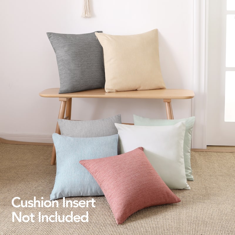 Deconovo 4-Pack Faux Linen Throw Pillow Covers with Hidden Zipper
