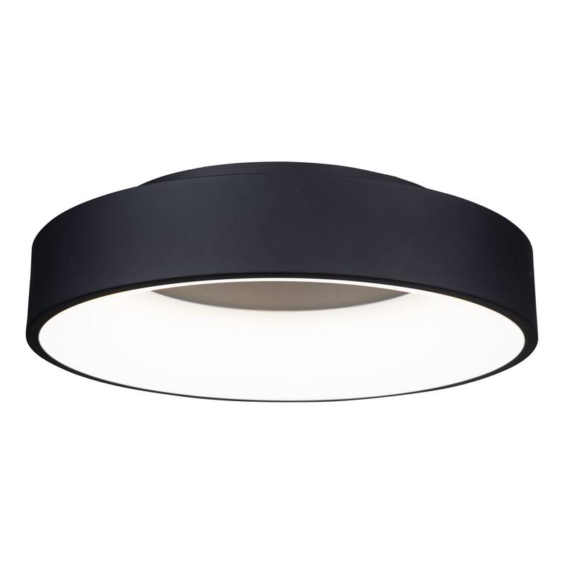 Lazio Collection Integrated LED Flush Mount, Black - Black