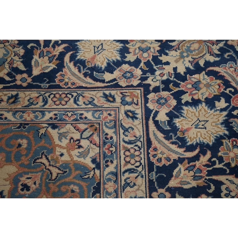 Traditional Pink Najafabad Persian Vintage Rug Handmade Wool Carpet - 9'8" x 12'9"