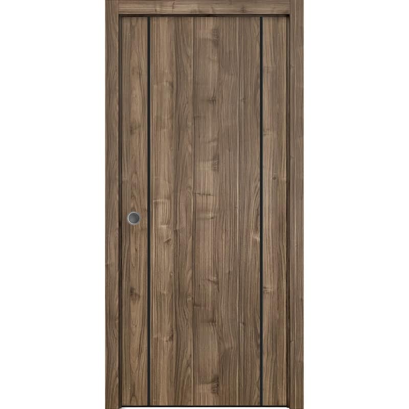 Solid French Door 28 x 80 Planum 0016 White Silk with| Bathroom - 24" x 96"