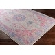 preview thumbnail 6 of 8, Vintage Distressed Oriental Pink and blue Runner Rug - 3' x 7'10" Runner