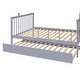 preview thumbnail 7 of 9, Wooden Twin/Full Stairway Bunk Bed with Trundle,Grey