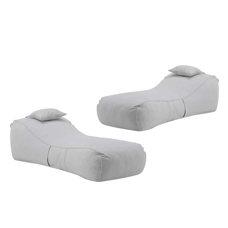 Christopher Knight Home- Fiano Fabric Outdoor Bean Bag Lounge Chair