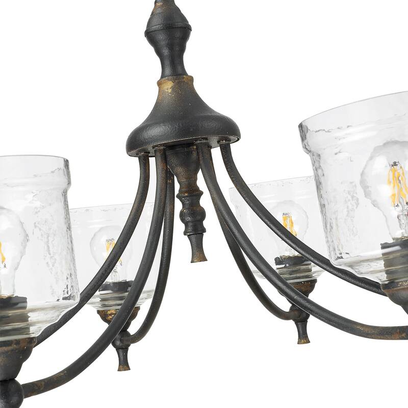 Golden Lighting 0806-6 Keating 6 Light 34" Wide Chandelier