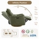 preview thumbnail 21 of 34, Power Swivel Recliner Chair Dual-Motor Nursery Glider with Lumber Pillow