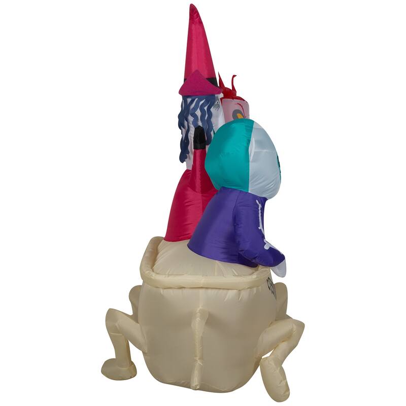 Gemmy Airblown Lock Shock and Barrel in Tub Scene Disney, 5 ft Tall, Brown