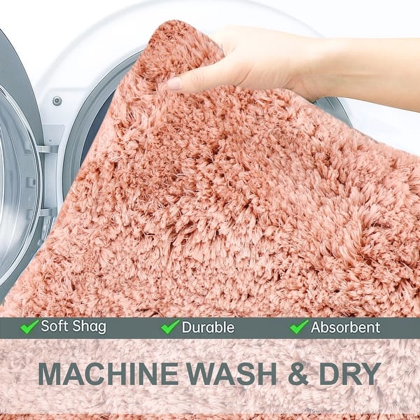 Essential Plush Bathroom Rug Set - Quick-Dry, Soft Microfiber, Non-Slip, Absorbent & Washable Bath Mats
