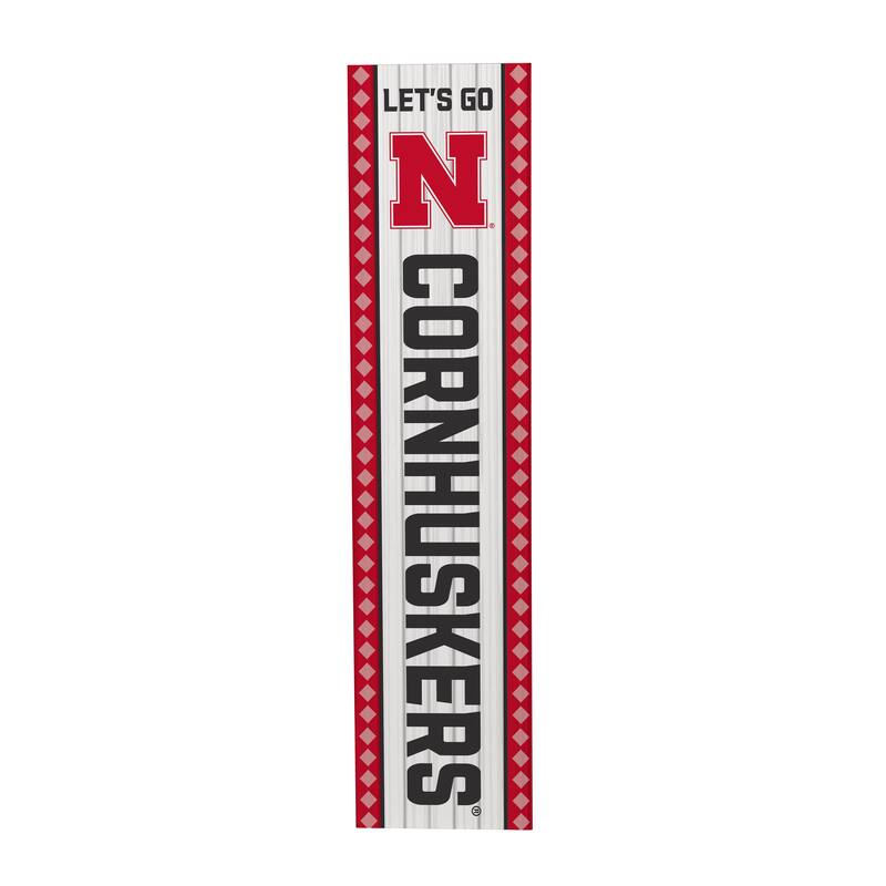 47" Double Sided Seasonal Porch Leaner, University of Nebraska - 47" x 11.25"