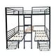 preview thumbnail 3 of 8, Full Size Loft Bed with Table Set Transformable to Full over Full Bunk