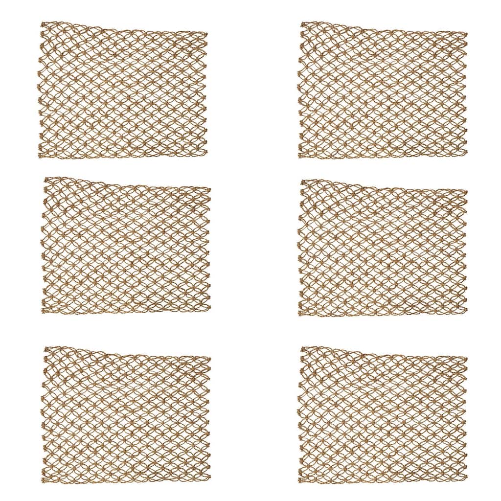 Macrame Mocha Placemat Set of 6 - Set of 6