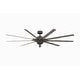 preview thumbnail 5 of 10, Fanimation Odyn 84 inch Indoor/Outdoor Smart Ceiling Fan with LED CCT Select Light Kit - Black
