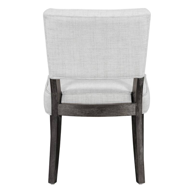 5 Piece Wood Round Dining Table Set with 4 Upholstered Chairs