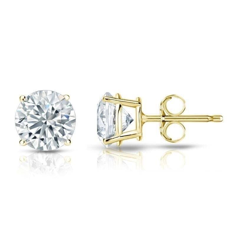 Auriya 3 3/4ctw Round Diamond Stud Earrings 18kt Gold Certified