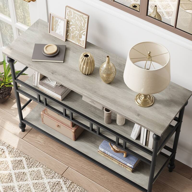 Console Table, 3-Tier Sofa Tables Narrow Entryway Table