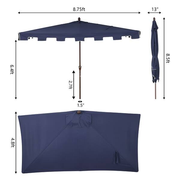 half wall patio umbrella uv resistant PURPLE LEAF 8x8ft Eco-Friendly Tilting Umbrella, Pebble Grey it keeps you cool and dry Outsunny Half Umbrella Outdoor Patio