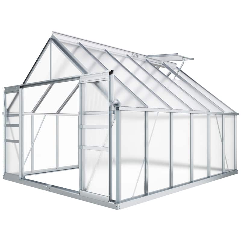 Moasis Polycarbonate Walk-in Hobby Garden Greenhouse with Aluminum Frame