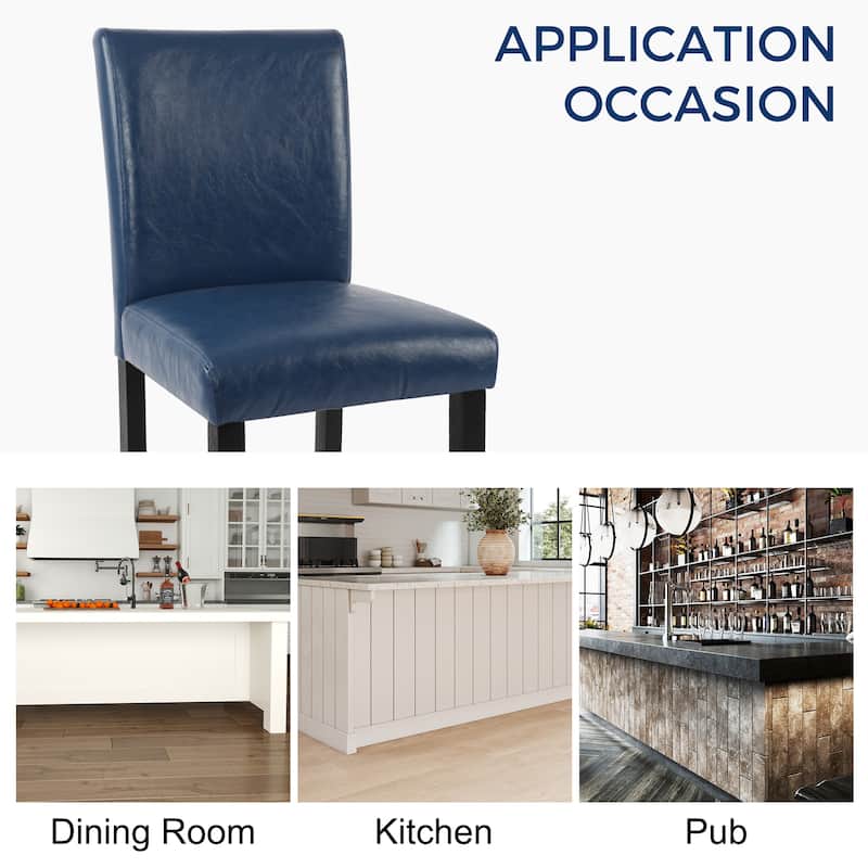 24 Inches Counter Height Bar Stools with Back Set of 2