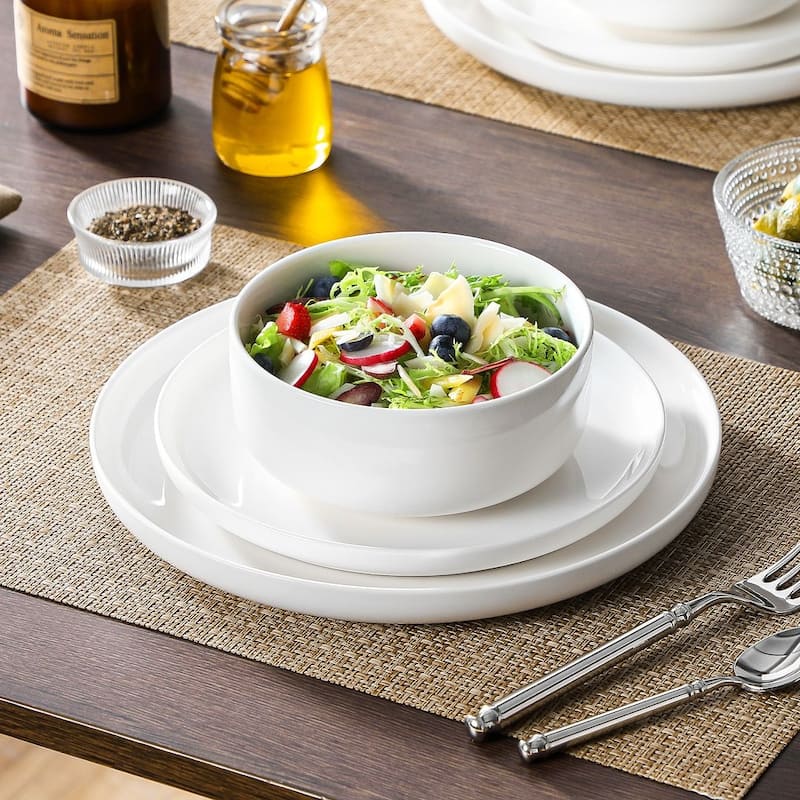 MALACASA LUNA 18-Piece Porcelain Dinnerware Set (Service for 6)