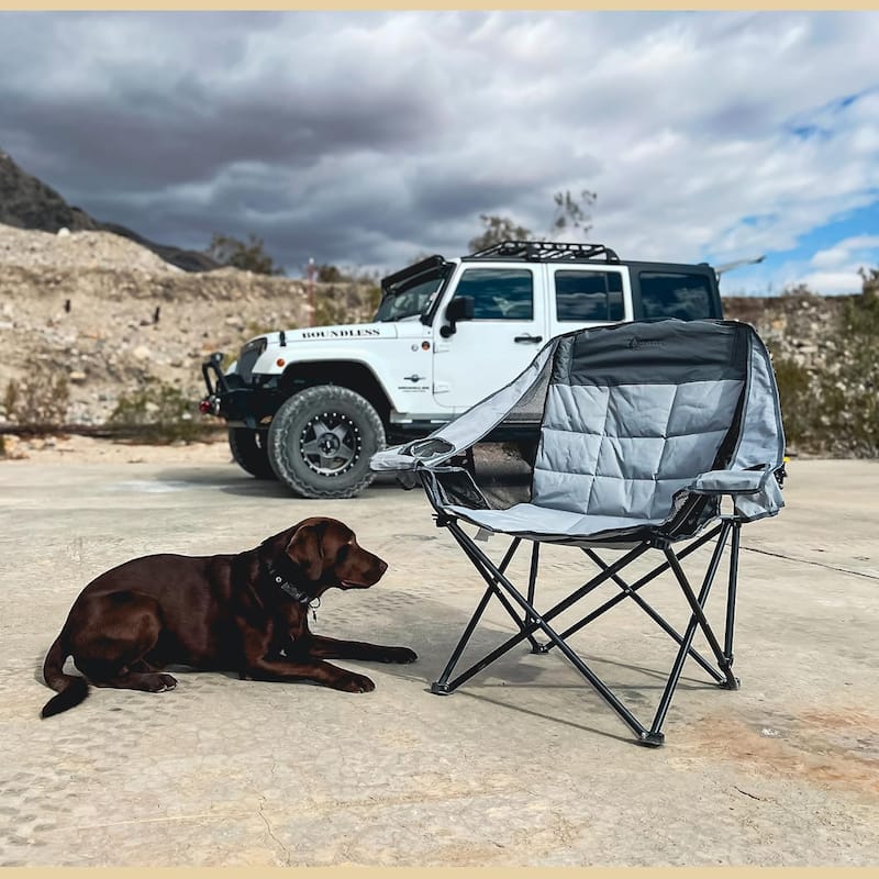 Arrowhead KKS0372U Grey Oversized Folding Camp Chair