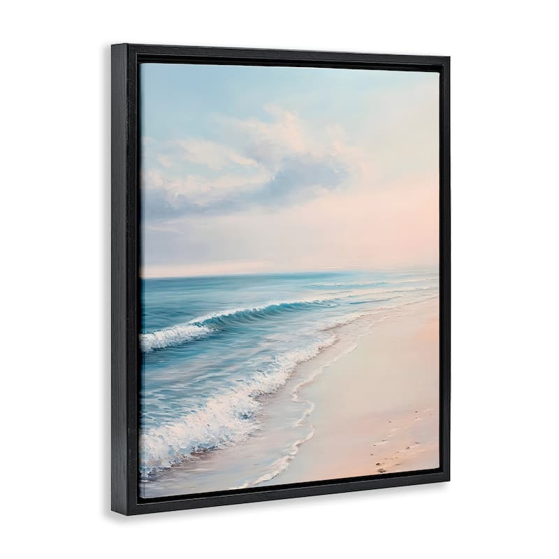 Stupell Serene Sands at Sunset Framed Floater Canvas Wall Art Design By Franklyn Gregory