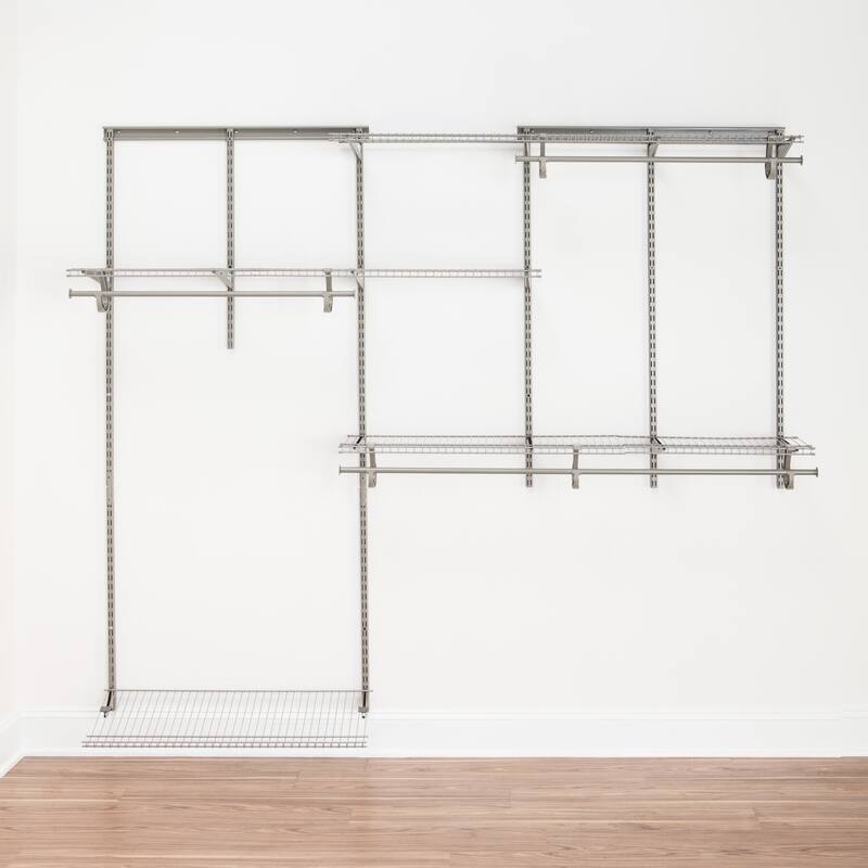 ClosetMaid ShelfTrack 60-96 Inch Wide Adjustable Closet Organizer