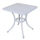 preview thumbnail 10 of 19, Flagstaff Cast Aluminum Outdoor Square End Table - 8' x 10' Ash Grey