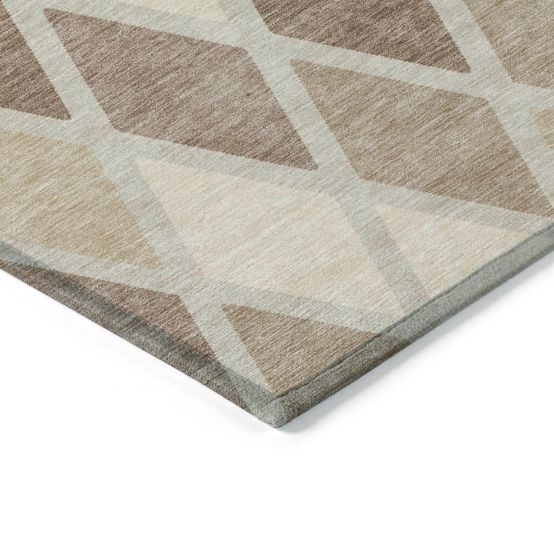 Machine Washable Indoor/ Outdoor Chantille Prism Diamond Rug