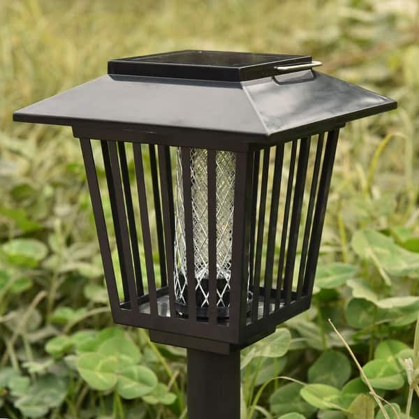 Shop Costway Mosquito Insect Zapper Accent Kill Bugs Killer With Solar Led Overstock 17906947