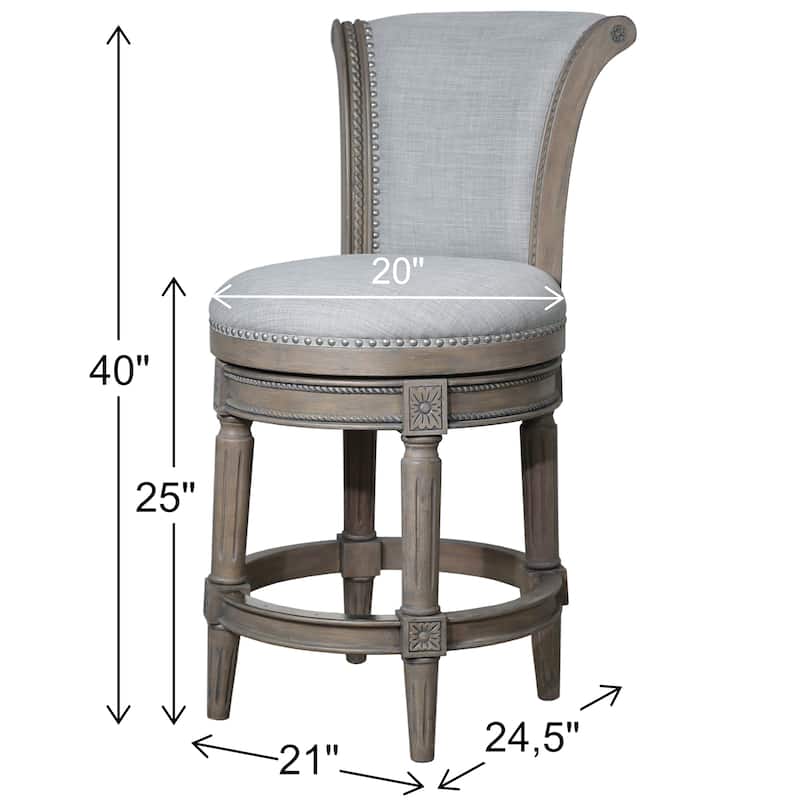 Copper Grove Rijssen 26in. Counter-Height Wood Swivel Stool