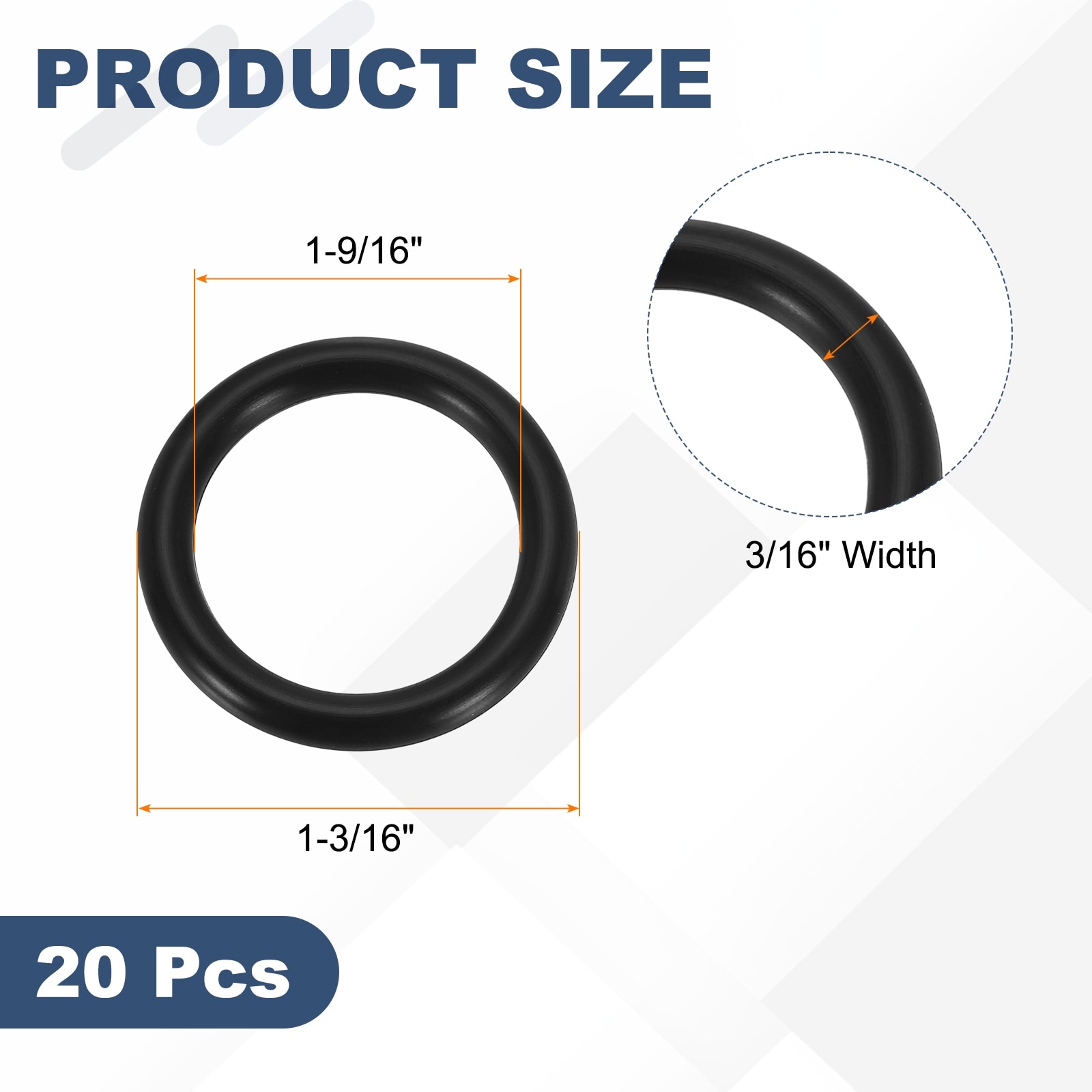 O-rings, Nitrile Rubber O-Rings Round Sealing Gasket for Automotive Machine Plumbing Sealing Repair