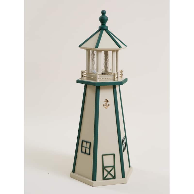 Poly Lighthouse - 3 Foot - Beige/Green
