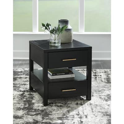 Signature Design by Ashley Winbardi Black End Table - 22"W x 24"D x 24"H