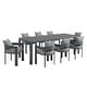 preview thumbnail 18 of 17, Tahoe 9-Piece Outdoor Patio Aluminum Dining Set With Extendable Table by Modway